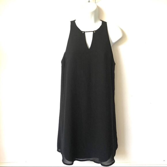 🎃NAKED ZEBRA LITTLE BLACK DRESS SHIFT CUT OUT - Picture 1 of 8